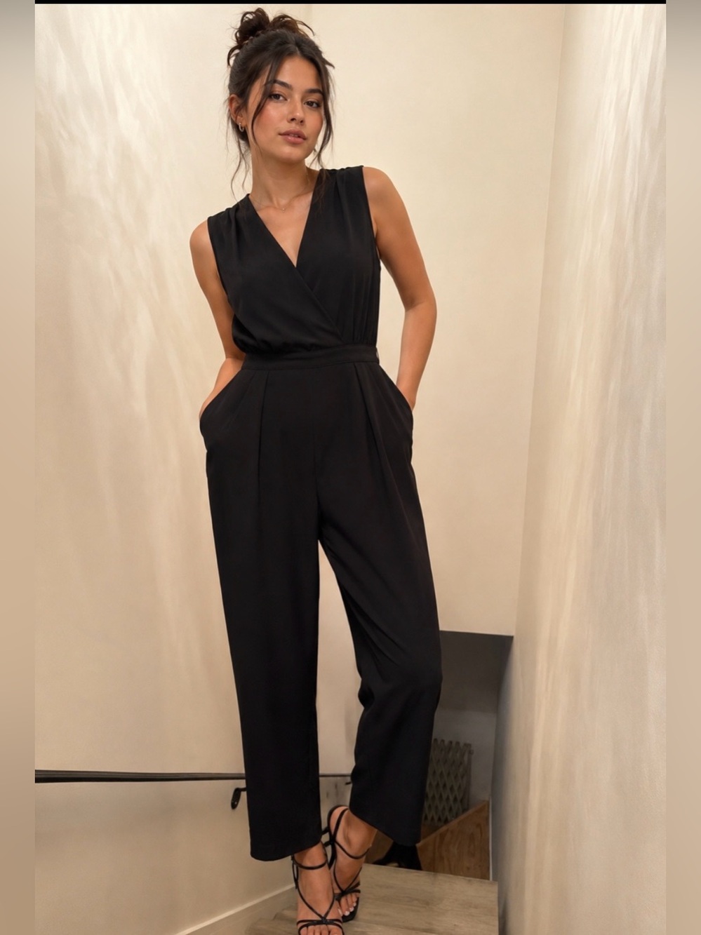 BLACK DRESSY JUMP SUIT, SM